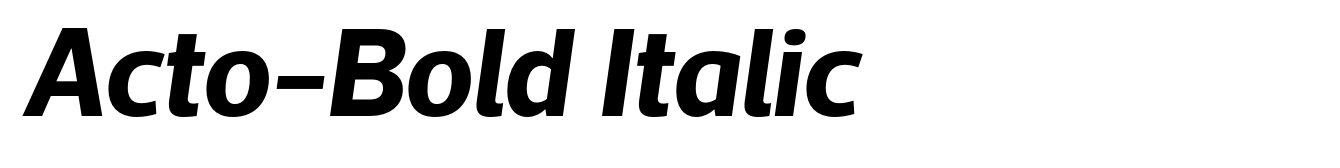Acto-Bold Italic